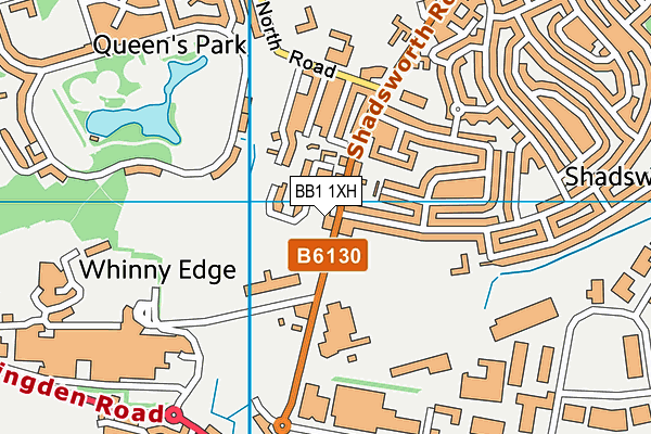 BB1 1XH map - OS VectorMap District (Ordnance Survey)