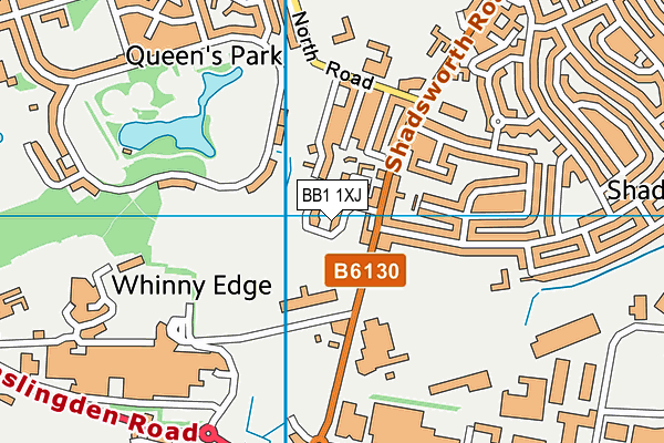 BB1 1XJ map - OS VectorMap District (Ordnance Survey)