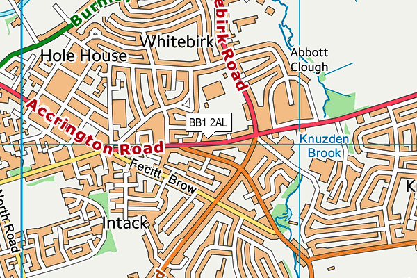 BB1 2AL map - OS VectorMap District (Ordnance Survey)