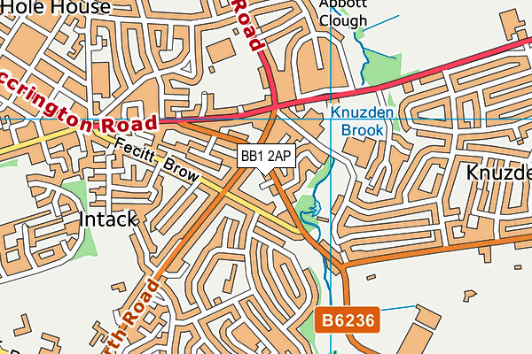 BB1 2AP map - OS VectorMap District (Ordnance Survey)