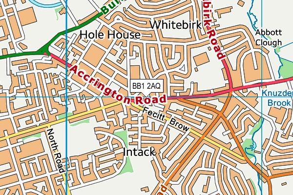 BB1 2AQ map - OS VectorMap District (Ordnance Survey)