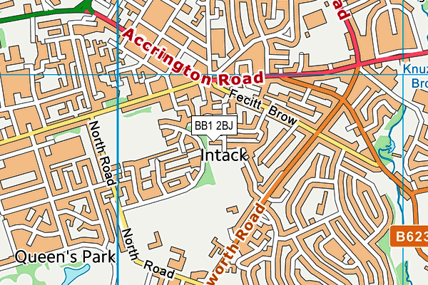 BB1 2BJ map - OS VectorMap District (Ordnance Survey)