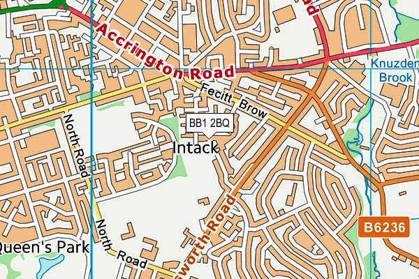 BB1 2BQ map - OS VectorMap District (Ordnance Survey)