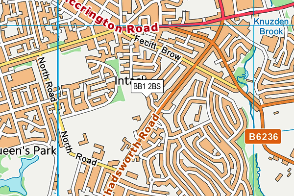 BB1 2BS map - OS VectorMap District (Ordnance Survey)