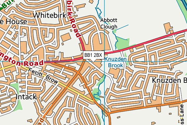 BB1 2BX map - OS VectorMap District (Ordnance Survey)