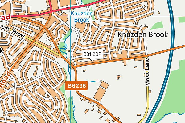 BB1 2DP map - OS VectorMap District (Ordnance Survey)