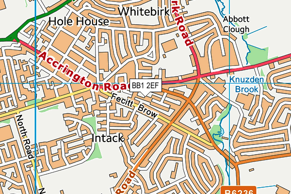 BB1 2EF map - OS VectorMap District (Ordnance Survey)