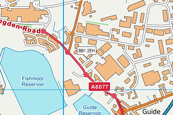 BB1 2EH map - OS VectorMap District (Ordnance Survey)