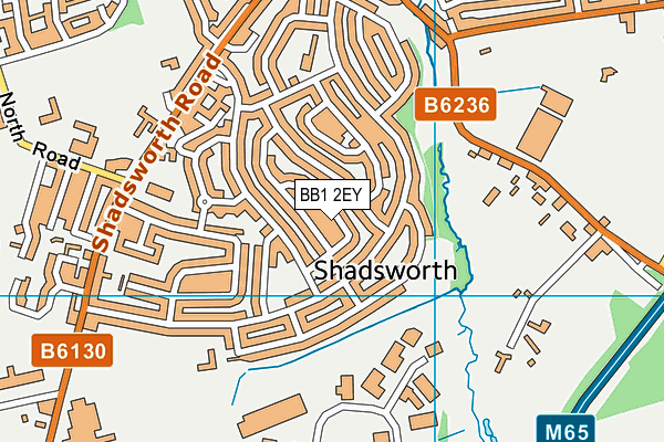 BB1 2EY map - OS VectorMap District (Ordnance Survey)