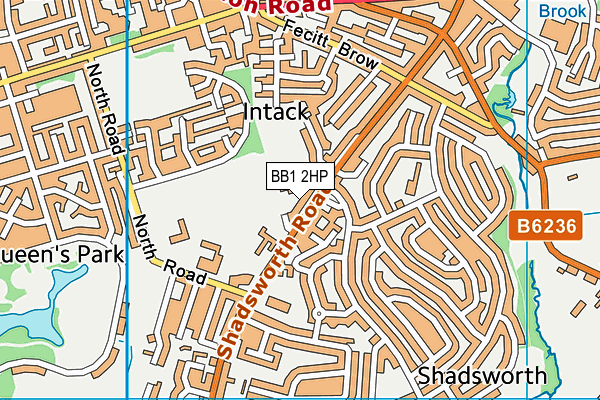 St Antony's RC Primary School map (BB1 2HP) - OS VectorMap District (Ordnance Survey)