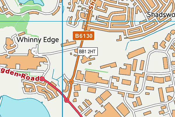 BB1 2HT map - OS VectorMap District (Ordnance Survey)