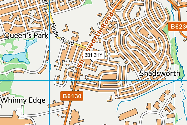 BB1 2HY map - OS VectorMap District (Ordnance Survey)