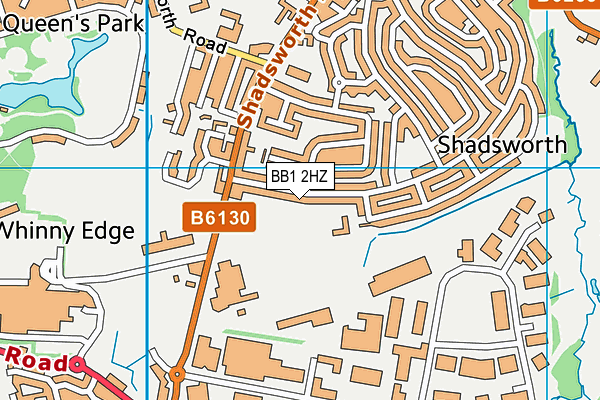 BB1 2HZ map - OS VectorMap District (Ordnance Survey)