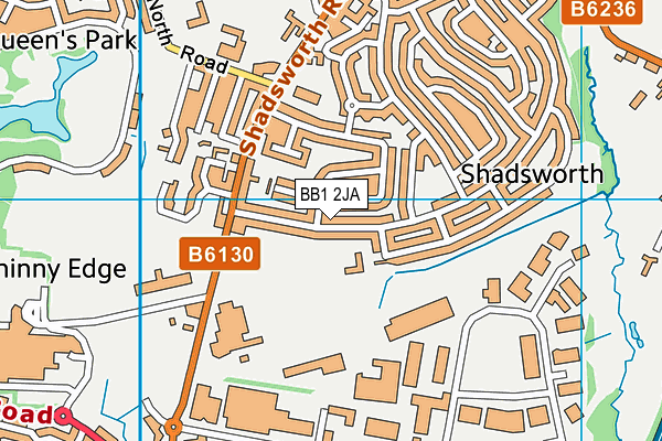 BB1 2JA map - OS VectorMap District (Ordnance Survey)