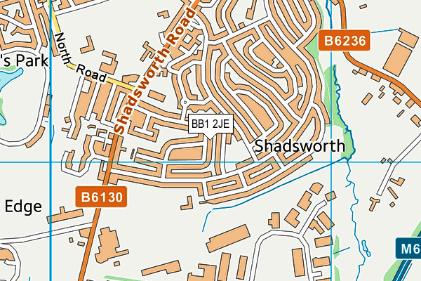 BB1 2JE map - OS VectorMap District (Ordnance Survey)