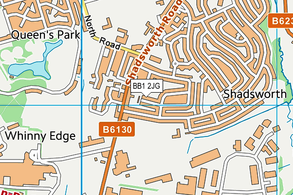 BB1 2JG map - OS VectorMap District (Ordnance Survey)