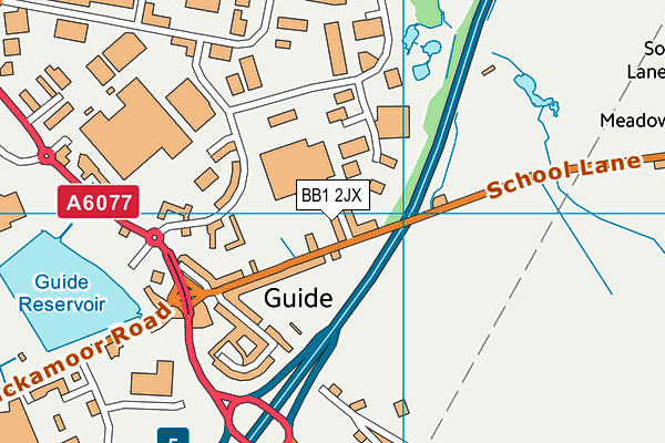 BB1 2JX map - OS VectorMap District (Ordnance Survey)