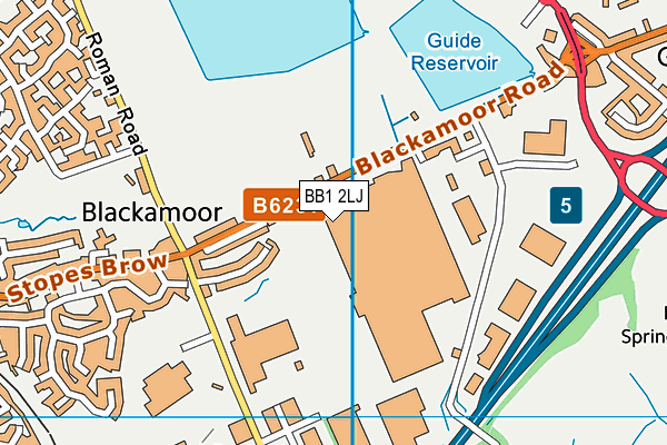 BB1 2LJ map - OS VectorMap District (Ordnance Survey)