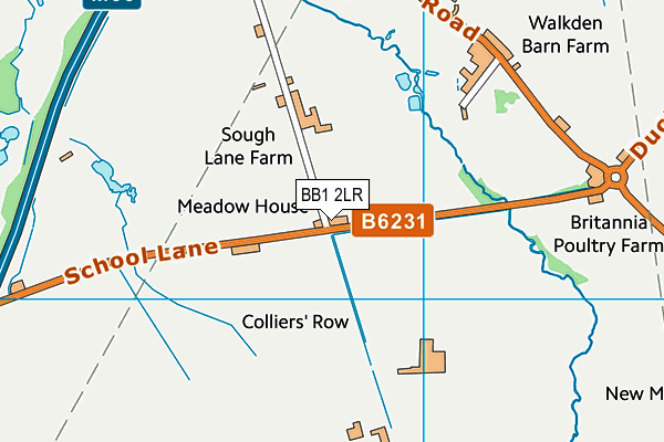 BB1 2LR map - OS VectorMap District (Ordnance Survey)