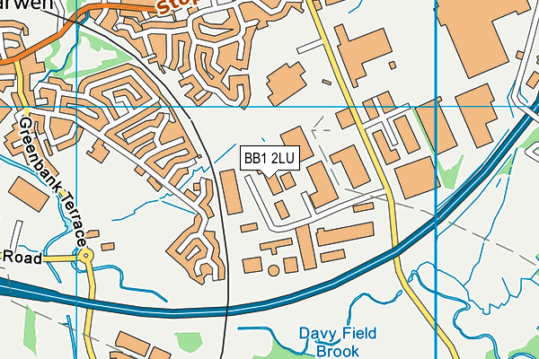 BB1 2LU map - OS VectorMap District (Ordnance Survey)