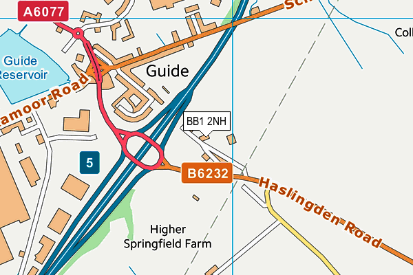 BB1 2NH map - OS VectorMap District (Ordnance Survey)