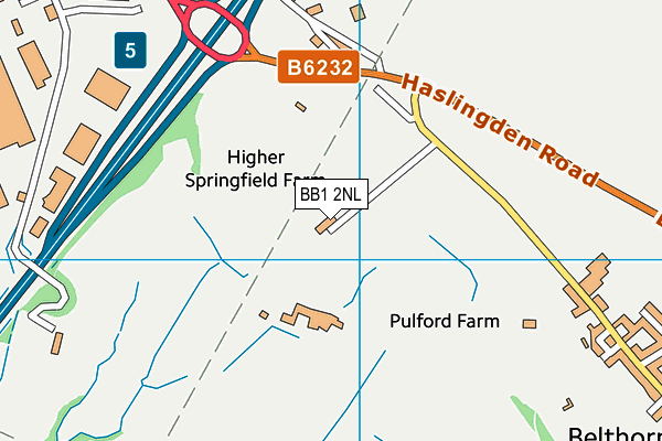 BB1 2NL map - OS VectorMap District (Ordnance Survey)