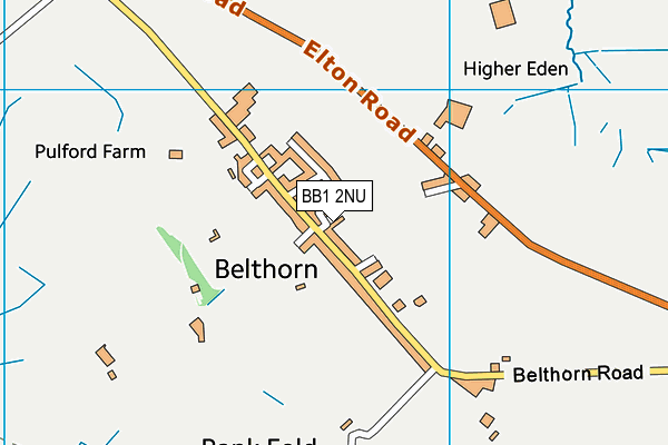 BB1 2NU map - OS VectorMap District (Ordnance Survey)