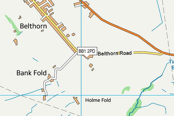 BB1 2PD map - OS VectorMap District (Ordnance Survey)