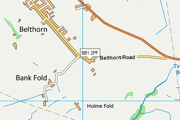 BB1 2PF map - OS VectorMap District (Ordnance Survey)