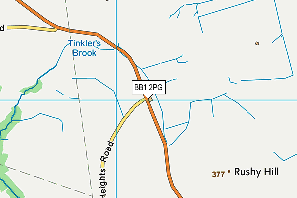 BB1 2PG map - OS VectorMap District (Ordnance Survey)