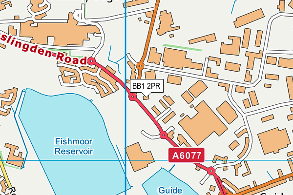 BB1 2PR map - OS VectorMap District (Ordnance Survey)