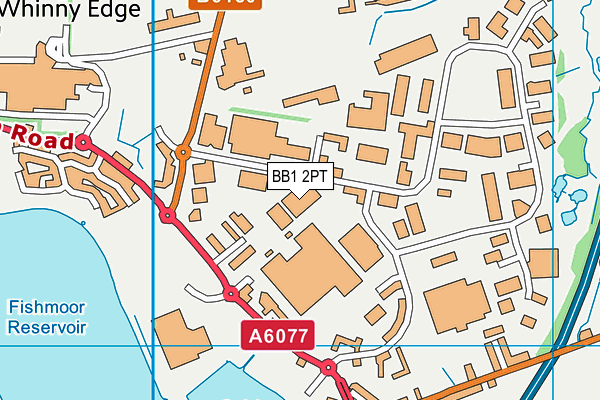 BB1 2PT map - OS VectorMap District (Ordnance Survey)