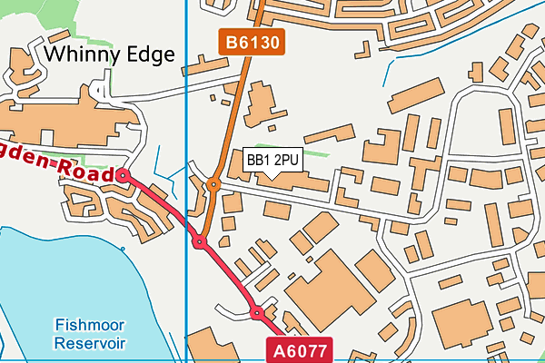 BB1 2PU map - OS VectorMap District (Ordnance Survey)