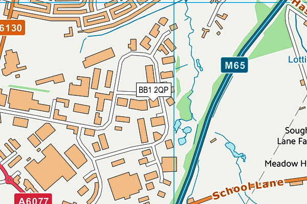 BB1 2QP map - OS VectorMap District (Ordnance Survey)