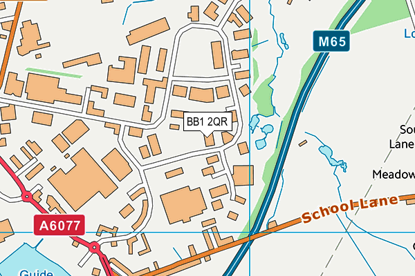 BB1 2QR map - OS VectorMap District (Ordnance Survey)