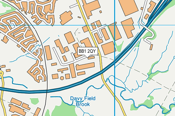 BB1 2QY map - OS VectorMap District (Ordnance Survey)