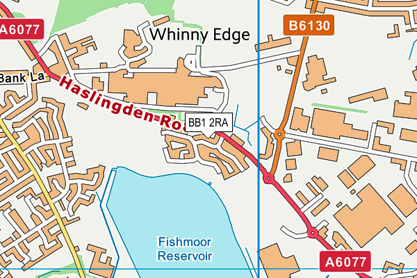 BB1 2RA map - OS VectorMap District (Ordnance Survey)