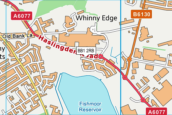 BB1 2RB map - OS VectorMap District (Ordnance Survey)