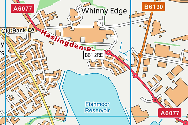 BB1 2RE map - OS VectorMap District (Ordnance Survey)