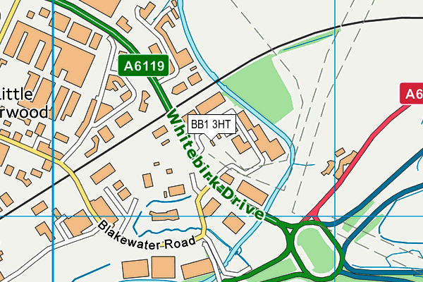 BB1 3HT map - OS VectorMap District (Ordnance Survey)