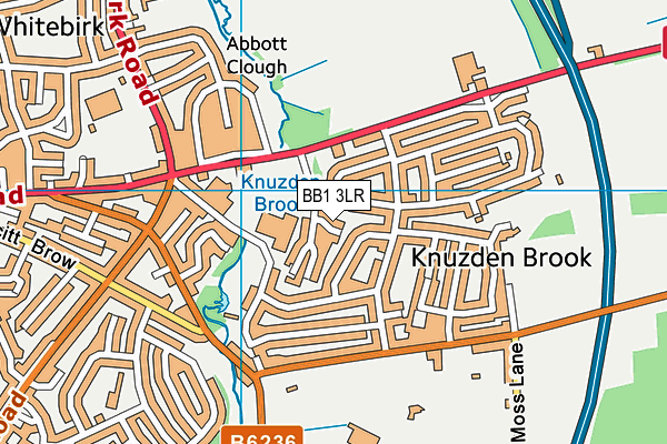 BB1 3LR map - OS VectorMap District (Ordnance Survey)