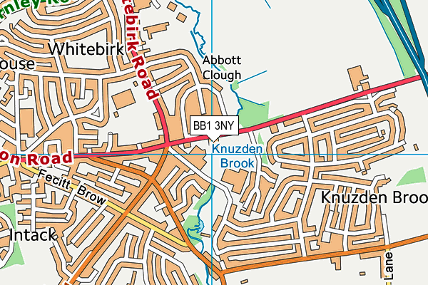 BB1 3NY map - OS VectorMap District (Ordnance Survey)