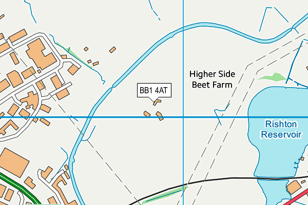 BB1 4AT map - OS VectorMap District (Ordnance Survey)