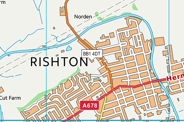 Rishton St Peters & St Pauls C Of E Primary School map (BB1 4DT) - OS VectorMap District (Ordnance Survey)