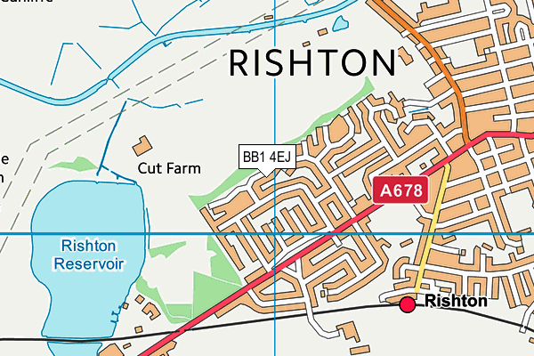 BB1 4EJ map - OS VectorMap District (Ordnance Survey)