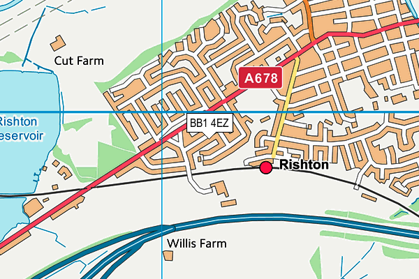 BB1 4EZ map - OS VectorMap District (Ordnance Survey)