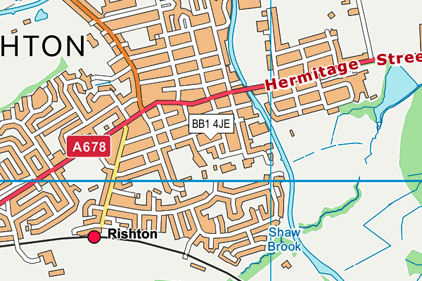 BB1 4JE map - OS VectorMap District (Ordnance Survey)