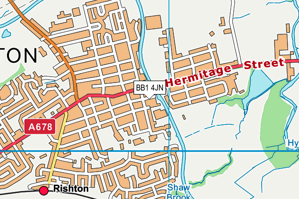 BB1 4JN map - OS VectorMap District (Ordnance Survey)
