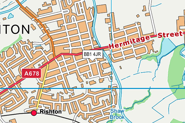 BB1 4JR map - OS VectorMap District (Ordnance Survey)