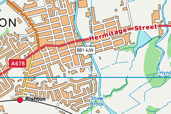BB1 4JW map - OS VectorMap District (Ordnance Survey)